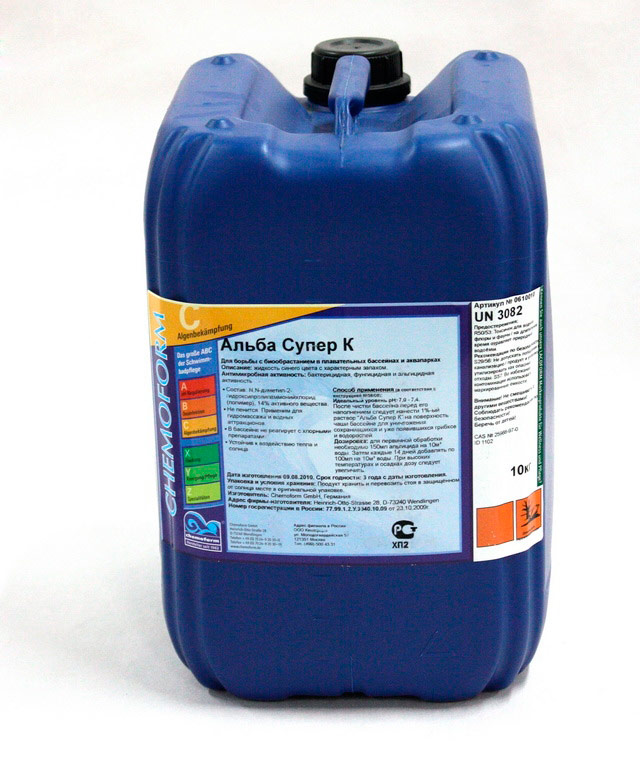 Chemoform Альба супер К альгицид непенящийся 14% 30л (0610030)