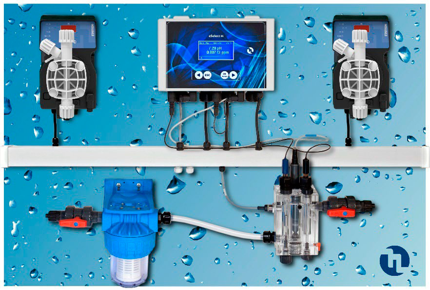 Автоматическая станция дозирования и контроля Etatron Pool Guard 7 PH/CL/T Panel (SCL), 0-2 ppm (QPA6L10338ER-QPA61010379ER-QPT61010379AM)