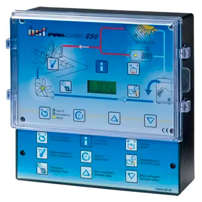 Блок управления фильтрацией и нагревом OSF Pool-Control-250, 220 В / 380 В, 3 кВт, защита до 8 А (310.008.2440)